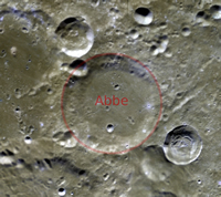 Cráter Abbe en la Luna